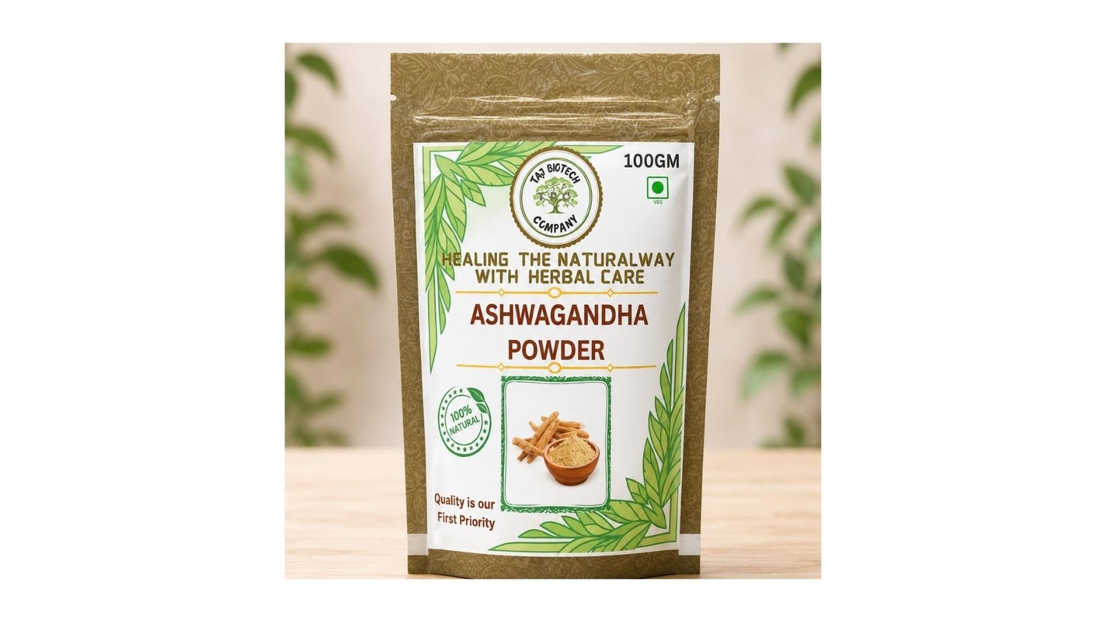 Taj Biotech-Ashwagandha Powder 100gm