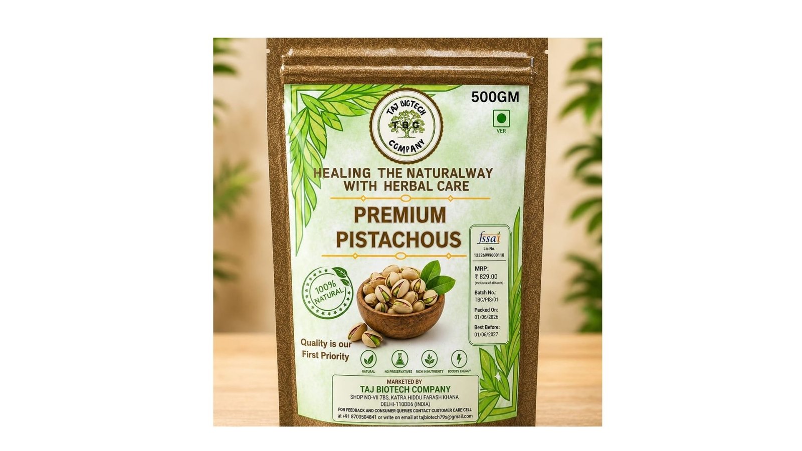 Taj Biotech-Pistachous 1kg